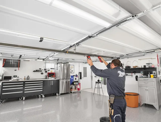 Overhead garage door repair service by Cerritos Garage Door Repair in Cerritos