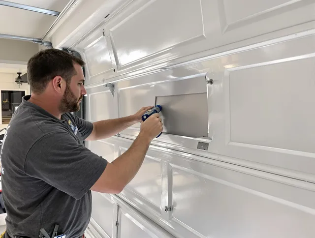 Garage door panel repair by Cerritos Garage Door Repair in Cerritos