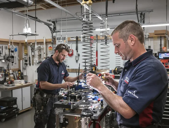 Garage door spring repair service by Cerritos Garage Door Repair in Cerritos